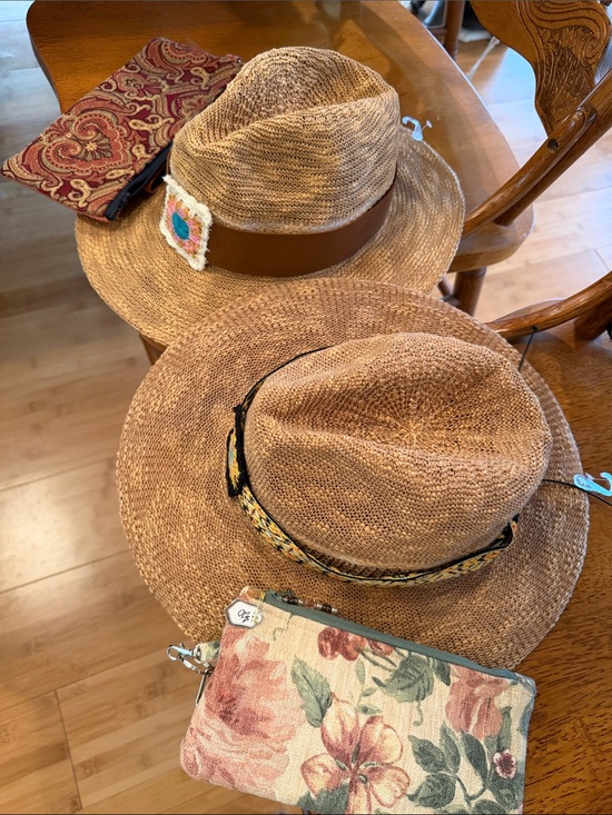 Accessories - Vincent Camito Sun Hat with custom Decorative Band - Tan CHOOSE 1 of 2